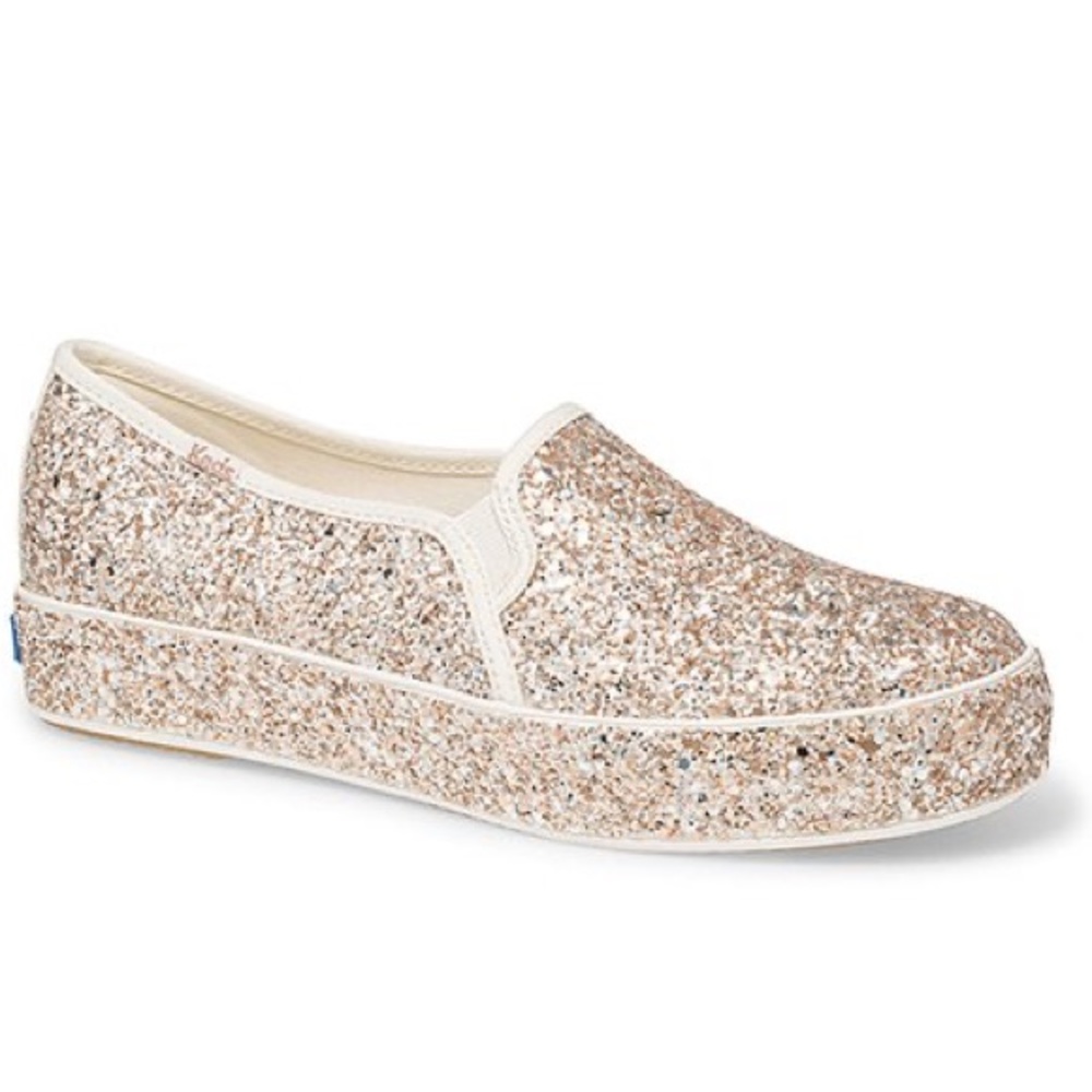 NEW Kate Spade Keds Triple Decker Sparkle Slip-on Sneakers